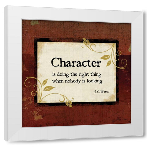 Character White Modern Wood Framed Art Print by Pugh, Jennifer