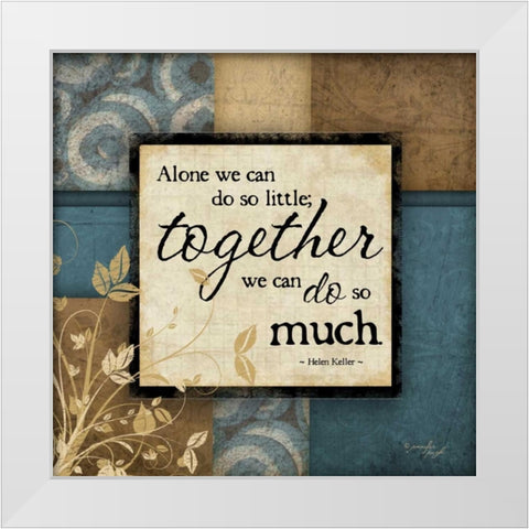 Together White Modern Wood Framed Art Print by Pugh, Jennifer