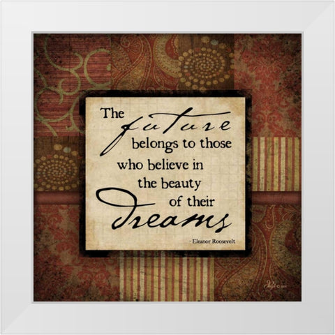 The Future White Modern Wood Framed Art Print by Pugh, Jennifer