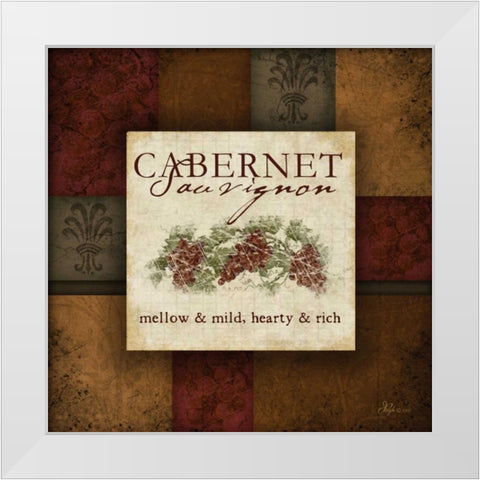 Cabernet White Modern Wood Framed Art Print by Pugh, Jennifer