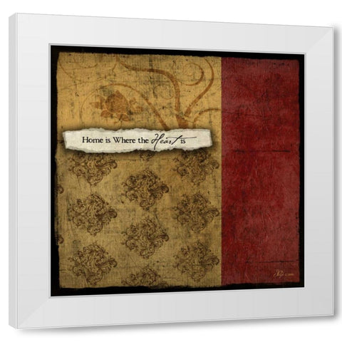 Home White Modern Wood Framed Art Print by Pugh, Jennifer