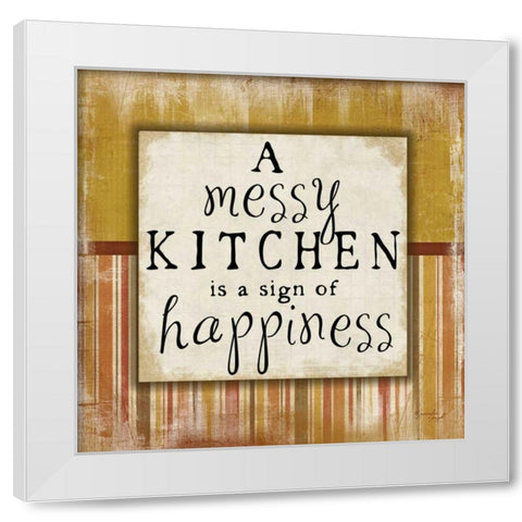 Messy Kitchen White Modern Wood Framed Art Print by Pugh, Jennifer