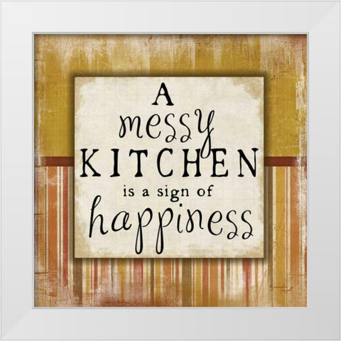 Messy Kitchen White Modern Wood Framed Art Print by Pugh, Jennifer