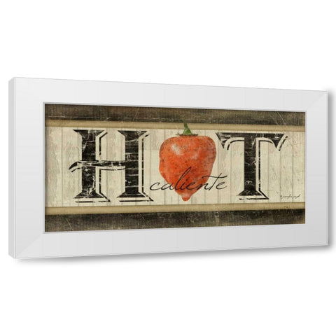 Hot White Modern Wood Framed Art Print by Pugh, Jennifer