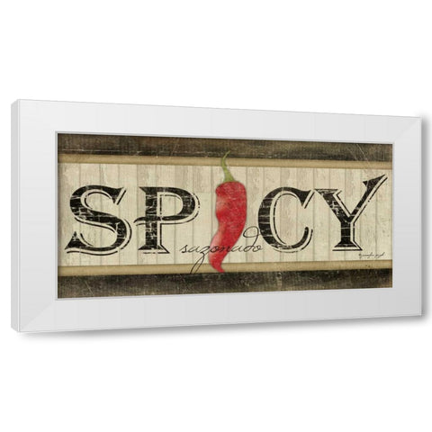Spicy White Modern Wood Framed Art Print by Pugh, Jennifer