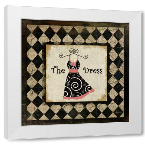 The Dress White Modern Wood Framed Art Print by Pugh, Jennifer