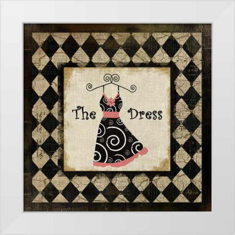 The Dress White Modern Wood Framed Art Print by Pugh, Jennifer