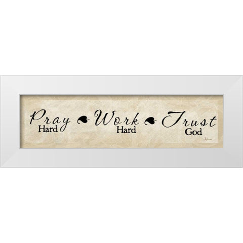 Pray Hard White Modern Wood Framed Art Print by Pugh, Jennifer