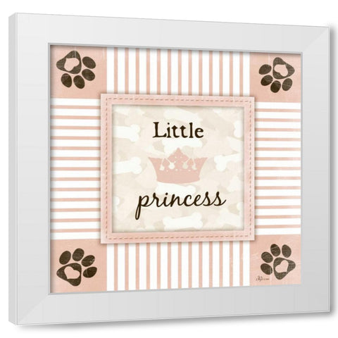 Little Princess White Modern Wood Framed Art Print by Pugh, Jennifer