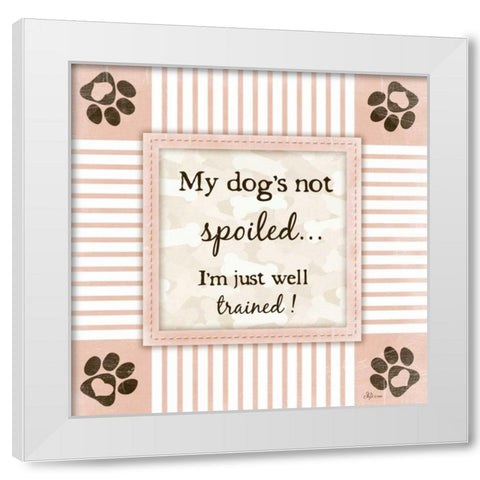 Well Trained White Modern Wood Framed Art Print by Pugh, Jennifer