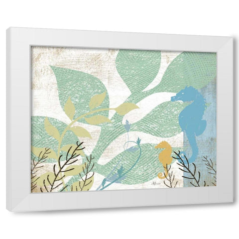 Sea Life I White Modern Wood Framed Art Print by Pugh, Jennifer