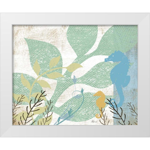 Sea Life I White Modern Wood Framed Art Print by Pugh, Jennifer