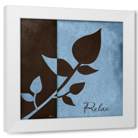 Relax White Modern Wood Framed Art Print by Pugh, Jennifer