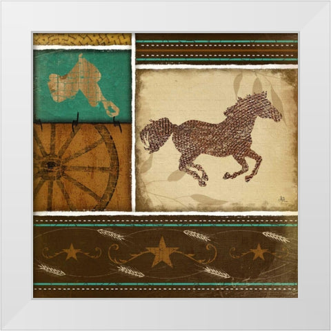 Western Horse White Modern Wood Framed Art Print by Pugh, Jennifer