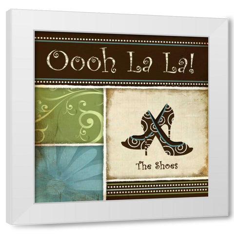 Ohh La La White Modern Wood Framed Art Print by Pugh, Jennifer
