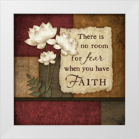 Faith White Modern Wood Framed Art Print by Pugh, Jennifer