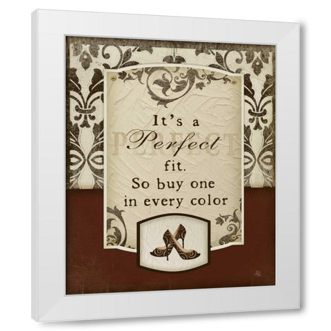 Perfect Fit White Modern Wood Framed Art Print by Pugh, Jennifer