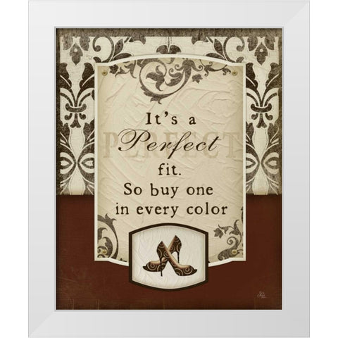 Perfect Fit White Modern Wood Framed Art Print by Pugh, Jennifer