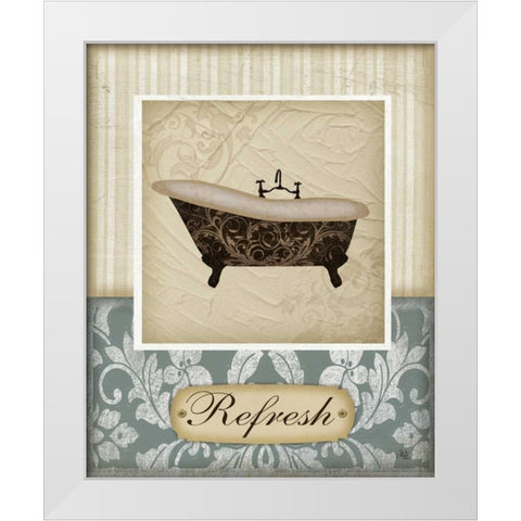 Refresh White Modern Wood Framed Art Print by Pugh, Jennifer