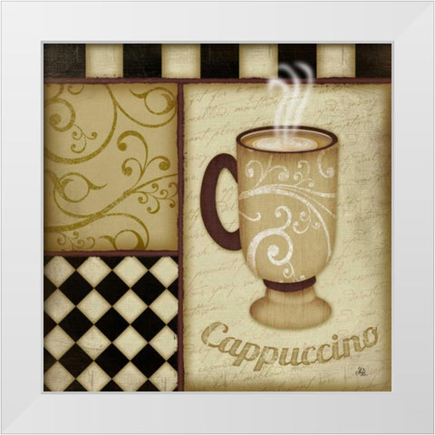 Cappuccino White Modern Wood Framed Art Print by Pugh, Jennifer