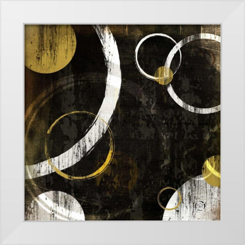 Circles I White Modern Wood Framed Art Print by Pugh, Jennifer