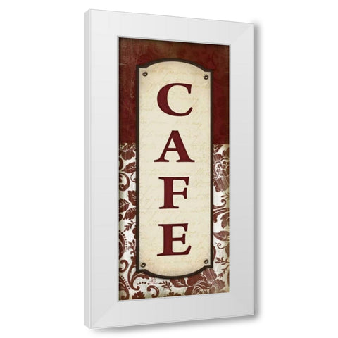 Cafe White Modern Wood Framed Art Print by Pugh, Jennifer