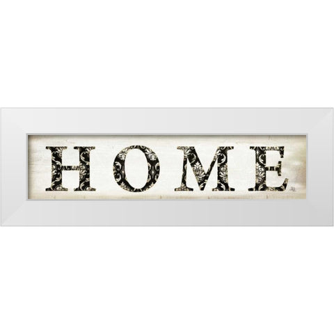 Home White Modern Wood Framed Art Print by Pugh, Jennifer