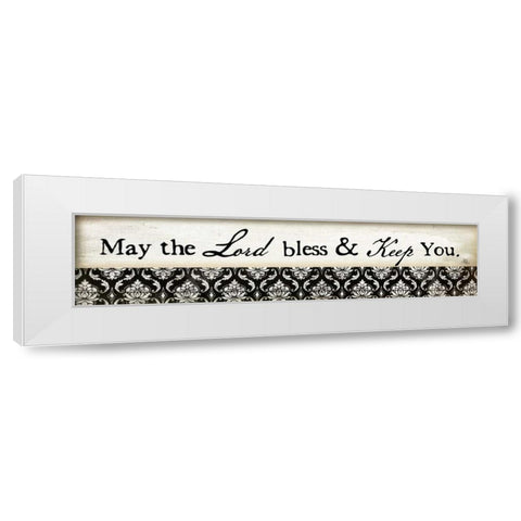 May the Lord White Modern Wood Framed Art Print by Pugh, Jennifer