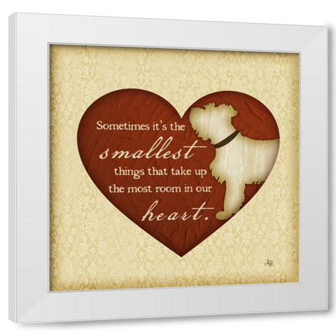 Smallest Things - Dog White Modern Wood Framed Art Print by Pugh, Jennifer