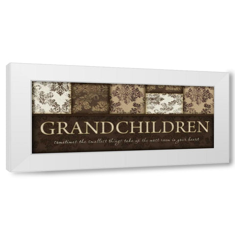 Grandchildren White Modern Wood Framed Art Print by Pugh, Jennifer