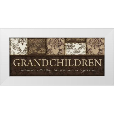 Grandchildren White Modern Wood Framed Art Print by Pugh, Jennifer