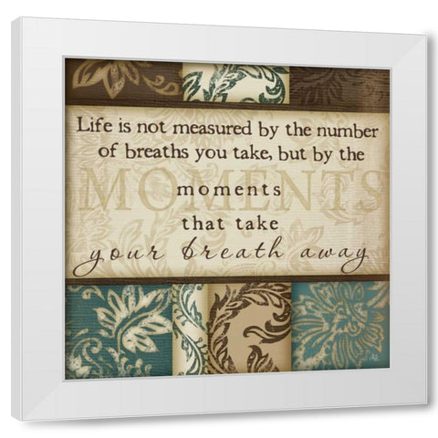 Moments White Modern Wood Framed Art Print by Pugh, Jennifer