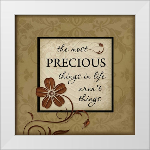 The Most Precious White Modern Wood Framed Art Print by Pugh, Jennifer