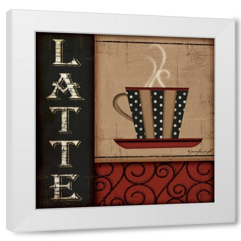 Latte White Modern Wood Framed Art Print by Pugh, Jennifer