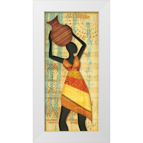 Ethnic Beauty III White Modern Wood Framed Art Print by Pugh, Jennifer