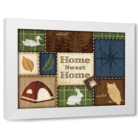 Home Sweet Home White Modern Wood Framed Art Print by Pugh, Jennifer