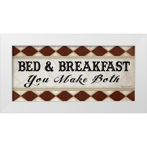 Bed and Breakfast White Modern Wood Framed Art Print by Pugh, Jennifer