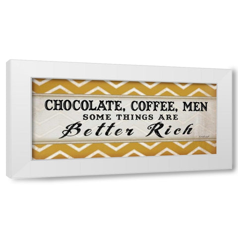 Chocolate Coffee IV White Modern Wood Framed Art Print by Pugh, Jennifer