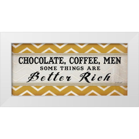 Chocolate Coffee IV White Modern Wood Framed Art Print by Pugh, Jennifer