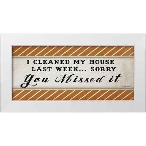 Clean House White Modern Wood Framed Art Print by Pugh, Jennifer