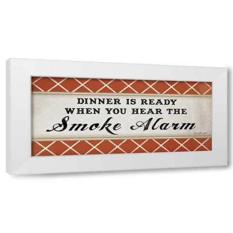 Dinner is Ready White Modern Wood Framed Art Print by Pugh, Jennifer