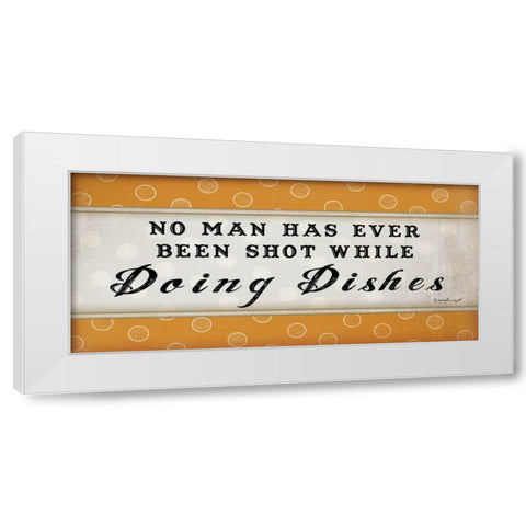 Doing Dishes White Modern Wood Framed Art Print by Pugh, Jennifer