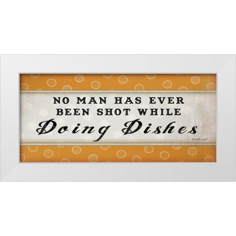 Doing Dishes White Modern Wood Framed Art Print by Pugh, Jennifer