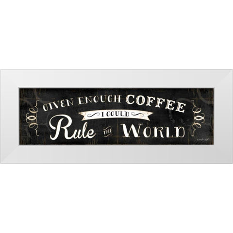 Rule the World White Modern Wood Framed Art Print by Pugh, Jennifer