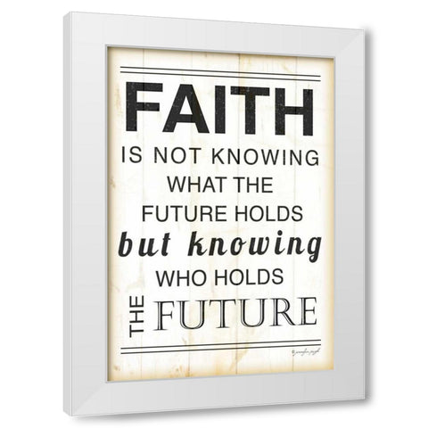 Faith White Modern Wood Framed Art Print by Pugh, Jennifer