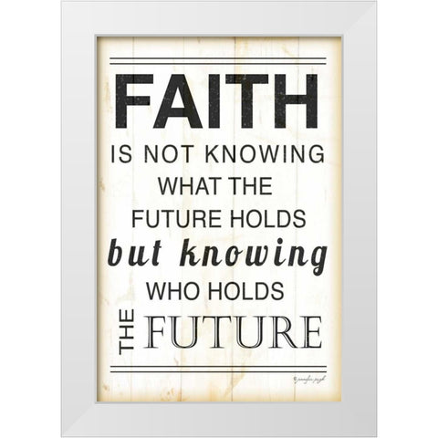 Faith White Modern Wood Framed Art Print by Pugh, Jennifer