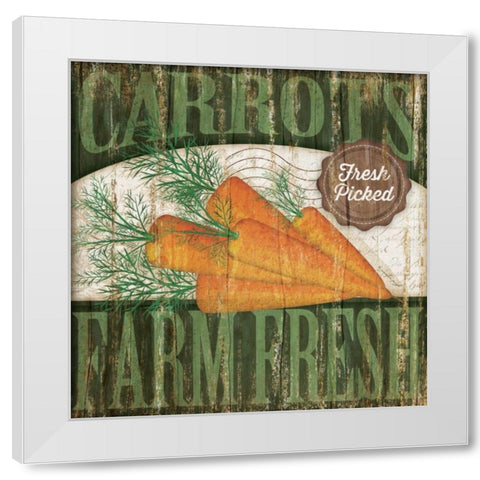 Carrotts White Modern Wood Framed Art Print by Pugh, Jennifer