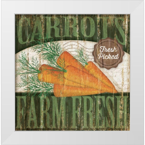 Carrotts White Modern Wood Framed Art Print by Pugh, Jennifer