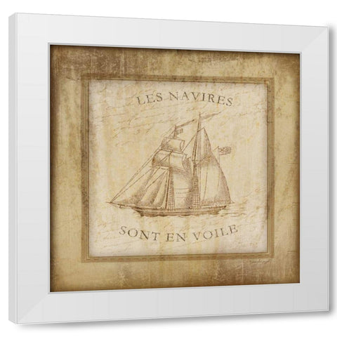 Ship White Modern Wood Framed Art Print by Pugh, Jennifer