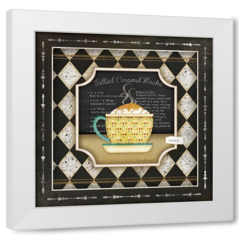 Kitchen Cuisine Coffe I White Modern Wood Framed Art Print by Pugh, Jennifer